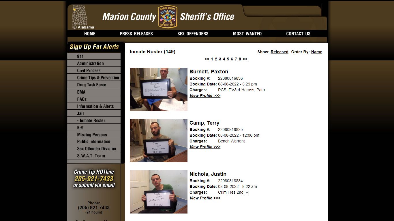 Inmate Roster - Marion County Sheriff's Office